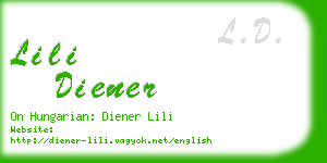 lili diener business card